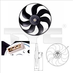 Electric Motor, radiator fan TYC 837-0010_0
