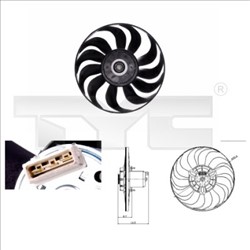 Radiatoriaus ventiliatorius TYC TYC 837-0019