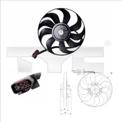 Fan, engine cooling TYC 837-0022