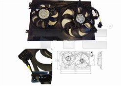 Fan, engine cooling TYC 837-0024