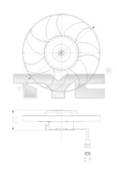 Fan, engine cooling TYC 837-0025