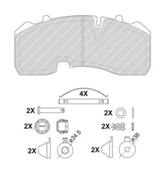Brake Pad Set, disc brake FCV1678B