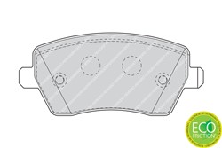Комплект гальмівних колодок, дискове гальмо FERODO FDB1617_2