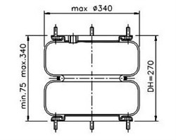 Bellow, air suspension 084.252-71
