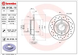 Bremžu disks BREMBO 08.9136.1X (pārdošanas vienība - 1 gab.)_2