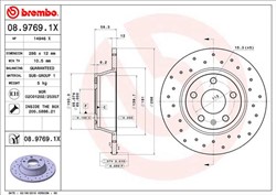 Kočioni disk BREMBO, tip rezani za AUDI TT_2