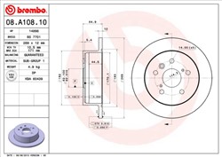Bremžu disks BREMBO 08.A108.10 (pārdošanas vienība - 1 gab.)_2