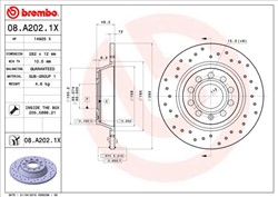 Bremžu disks BREMBO 08.A202.1X (pārdošanas vienība - 1 gab.)_2