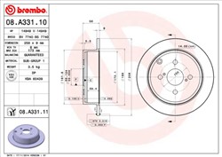 Bremžu disks BREMBO 08.A331.11 (pārdošanas vienība - 1 gab.)_2