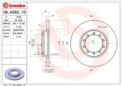 Bremžu disks BREMBO 08.A363.10 (pārdošanas vienība - 1 gab.)_2
