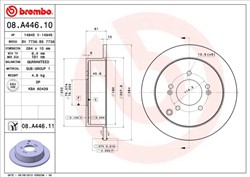 Bremžu disks BREMBO 08.A446.11 (pārdošanas vienība - 1 gab.)_0