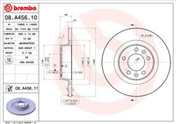 Bremžu disks BREMBO 08.A456.11 (pārdošanas vienība - 1 gab.)_2