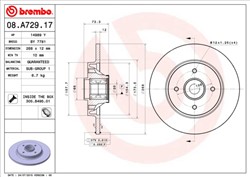 Bremžu disks ar gultni BREMBO 08.A729.17 (pārdošanas vienība - 1 gab.)_1