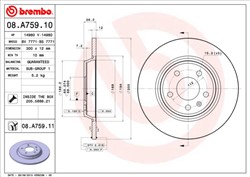 Bremžu disks BREMBO 08.A759.11 (pārdošanas vienība - 1 gab.)_2
