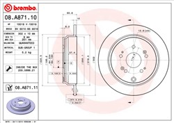 Bremžu disks BREMBO 08.A871.11 (pārdošanas vienība - 1 gab.)_2