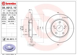 Bremžu disks BREMBO 08.A912.11 (pārdošanas vienība - 1 gab.)_2