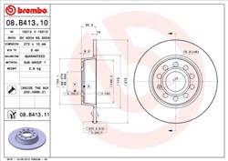 Bremžu disks BREMBO 08.B413.11 (pārdošanas vienība - 1 gab.)_2