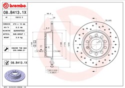 Bremžu disks BREMBO 08.B413.1X (pārdošanas vienība - 1 gab.)_2