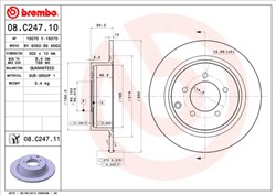 Bremžu disks BREMBO 08.C247.11 (pārdošanas vienība - 1 gab.)_2