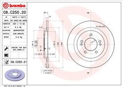 Bremžu disks BREMBO 08.C250.21 (pārdošanas vienība - 1 gab.)_2
