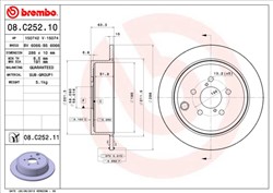Bremžu disks BREMBO 08.C252.11 (pārdošanas vienība - 1 gab.)_2