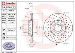 Bremžu disks BREMBO 09.5745.2X (pārdošanas vienība - 1 gab.)_0