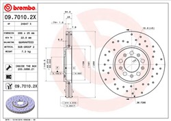 Bremžu disks BREMBO 09.7010.2X (pārdošanas vienība - 1 gab.)_2