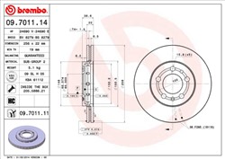 Bremžu disks BREMBO 09.7011.11 (pārdošanas vienība - 1 gab.)_2