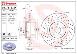 Гальмівний диск BREMBO 09.7812.2X_2