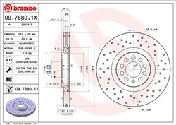 Bremžu disks BREMBO 09.7880.1X (pārdošanas vienība - 1 gab.)_2