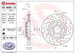 Bremžu disks BREMBO 09.8690.1X (pārdošanas vienība - 1 gab.)_2