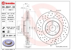Kočioni disk BREMBO, tip rezani za AUDI A6 ALLROAD C6, A6 C6_2