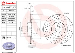 Bremžu disks BREMBO 09.9077.1X (pārdošanas vienība - 1 gab.)_2
