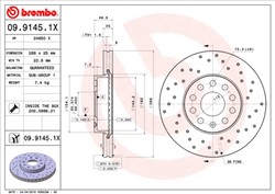 Bremžu disks BREMBO 09.9145.1X (pārdošanas vienība - 1 gab.)_2