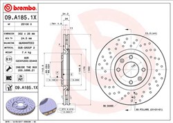Bremžu diski BREMBO 09.A185.1X