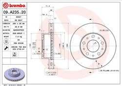 Bremžu disks BREMBO 09.A235.20 (pārdošanas vienība - 1 gab.)_2