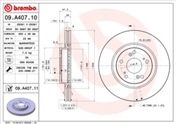 Bremžu disks BREMBO 09.A407.11 (pārdošanas vienība - 1 gab.)_2