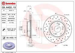 Bremžu disks BREMBO 09.A455.1X (pārdošanas vienība - 1 gab.)_2