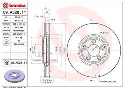 Bremžu disks BREMBO 09.A528.11 (pārdošanas vienība - 1 gab.)_0