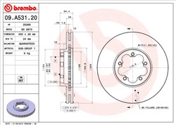 Bremžu disks BREMBO 09.A531.20 (pārdošanas vienība - 1 gab.)_2