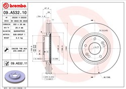 Bremžu disks BREMBO 09.A532.11 (pārdošanas vienība - 1 gab.)_2
