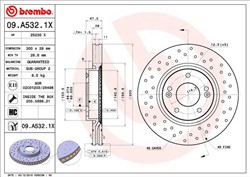 Stabdžių diskas BREMBO 09.A532.1X