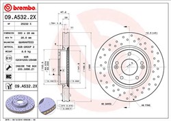 Stabdžių diskas BREMBO 09.A532.2X