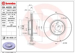 Bremžu disks BREMBO 09.A535.21 (pārdošanas vienība - 1 gab.)_2