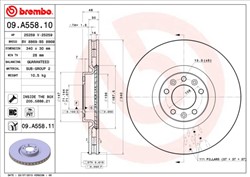 Bremžu disks BREMBO 09.A558.11 (pārdošanas vienība - 1 gab.)_2