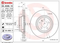 Bremžu diski BREMBO 09.A599.11