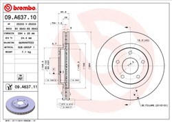 Bremžu disks BREMBO 09.A637.11 (pārdošanas vienība - 1 gab.)_2