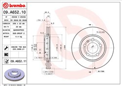 Bremžu disks BREMBO 09.A652.11 (pārdošanas vienība - 1 gab.)_2
