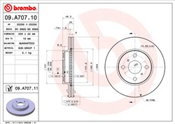 Bremžu disks BREMBO 09.A707.11 (pārdošanas vienība - 1 gab.)_2