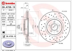 Bremžu disks BREMBO 09.A728.1X (pārdošanas vienība - 1 gab.)_2